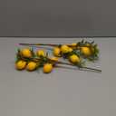 Giegxin 2 Pcs Artificial Lemon Branches Decor 8 Head 19" Faux Lemons with Stems Yellow Fake Lemon Branch Decoration for Kitchen Table Home Party Summer Decor