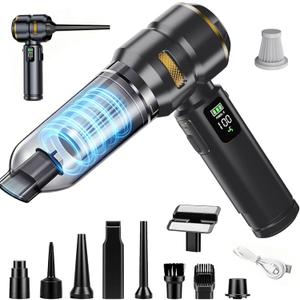 Handheld Vacuum Cordless, 17000PA High Power Car Vacuum Portable Cordless, Brushless Motor with Digital Display, Car Vacuum Cleaner for Office Desk Home Kitchen Car Pet Hair