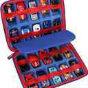 Mchoi Hot Wheels Case Storage for 20 Cars, Toy Car Organizer for Your Matchbox Cars Storage, Blue, Case Only