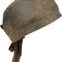 Milwaukee Leather MP7990 Unisex Distressed Brown Motorcycle Leather Cap (One Size)