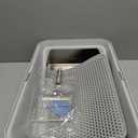 AIPERRO Stainless Steel Litter Box with Lid | XL Metal Enclosed Cat Litter Boxes with High Sided for Big Cats | Anti-Urine Leakage, Non-Stick Boxes with Litter Scoop (Light Gray)