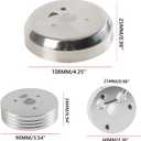 5 & 6 Hole Billet Steering Wheel Hub Adapter Silver