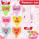60 Pcs Valentine's Day Balloons 4 Inch Heart Balloons, Multicolor Self Inflating Balloon and Balloon Sticks with Bow Clips, Foil Mini Balloon on a Stick for Happy Valentines Day Wedding Anniversary