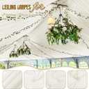 6 Panels Ivory Ceiling Drapes for Wedding 5ftx20ft Ceiling Drapes Polyester Draping Fabric Wedding Ceremony Reception Halls Decorations Ceiling Decorations for Party Ceremony Stage Swag