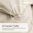 Joysoul Twin Size Down Comforter - All Season Ultra Soft Goose Down & Feather Fiber Fill, Luxury Hotel Cream Duvet Insert with Corner Tabs (68" X 88")