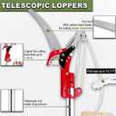 13ft Pole Saws for Tree Trimming, Lightweight Stainless Steel Tree Trimmers Long Handle Pruner, Tree Pruner Extendable, Manual Pole Cutter for Yard Garden Patios Trees Branches Cutting