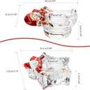 Tealight Candle Holder, Christmas Tealight Holder Moon Star Clear Votive Candle Holders Set of 2, Glass Tea Light Candles Holder for Home Decor Wedding Party Table Centerpieces