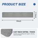 Anti Slip 7/8 inchs Anti Fatigue Kitchen Floor Mat, Ergonomic Comfort Standing Mat, Waterproof Kitchen Runner for Home, Kitchen, Office, Laundry, Garage (Light Gray, 17.3" x 95" -0.87")
