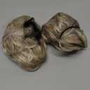 HOOJIH 2PCS Messy Bun Hair Piece, Curly Wavy Hair Wrap Ponytail Hairpieces, Light Golden Blonde with White Blonde