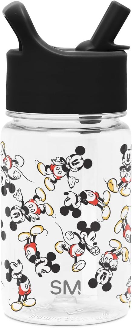 Simple Modern Disney Mickey Mouse Kids Water Bottle Plastic BPA-Free Tritan Cup with Leak Proof Straw Lid | Reusable and Durable for Toddlers, Boys | Summit Collection | 12oz, Mickey Mouse Retro Simple Modern Disney Mickey Mouse Kids Water Bottle Plastic BPA-Free Tritan Cup with Leak Proof Straw Lid | Reusable and Durable for Toddlers, Boys | Summit Collection | 12oz, Mickey Mouse Retro