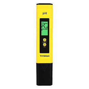 VIVOSUN Digital pH Meter, 0.01pH High Accuracy Pen Type pH Tester for Hydroponics, Household Drinking, Pool and Aquarium, Yellow, UL Certified