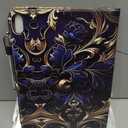 Compatible with iPad Air 11 Inch Case 8th/7th/6th Generation (M4/M3/M2) 2026/2025/2024, for iPad Air 5th/4th Generation Case 10.9 Inch 2022/2020 with Pencil Holder & Card Slots - Blue Flower