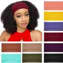 RITOPER Wide Headbands for Women Non Slip, Workout Yoga Running Womens Headband Boho Hair Bands for Women's Hair, Thick Sweat Head Bands Solid Head Wraps Bandana (aheirenmomao-10-solid)
