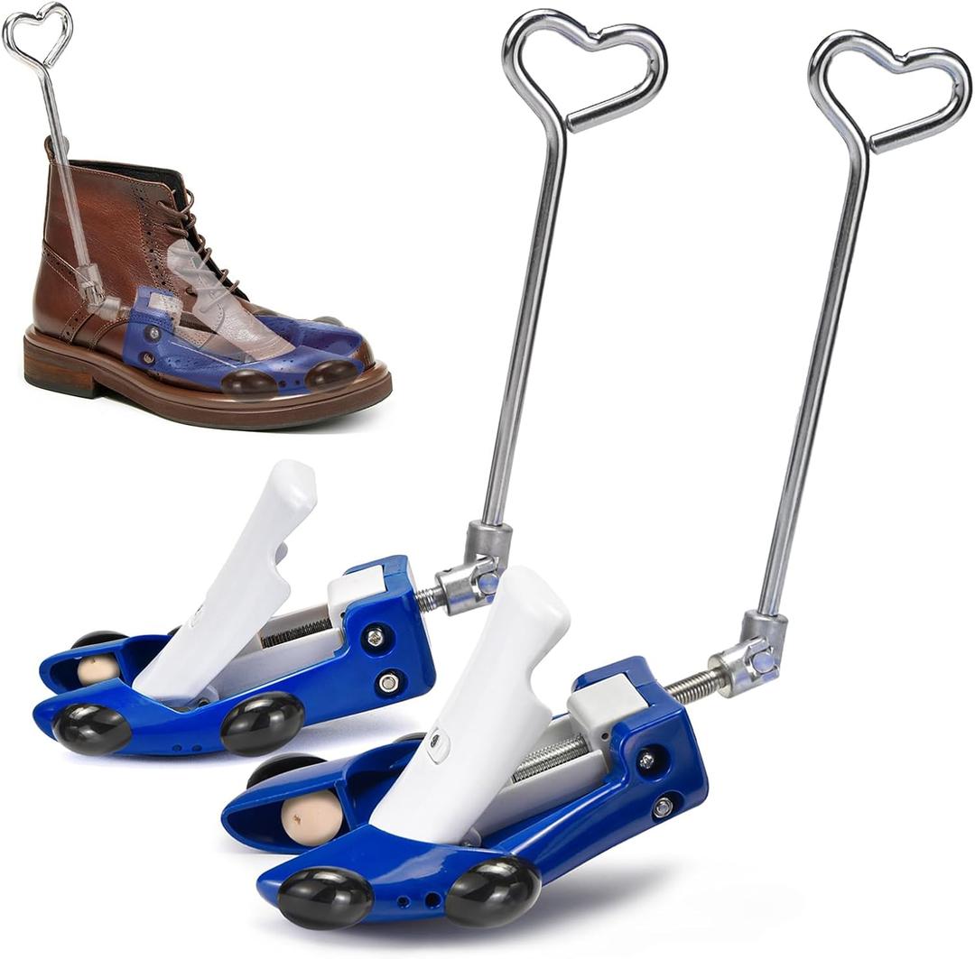 Boot Stretchers for Cowboy Boots Men Women, Shoe Stretcher Adjustable High & Width for Wide Feet Instep Windener Expander (7-13 Men, Blue)