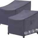 F&J Outdoors Patio Chair Cover - Heavy Duty Waterproof UV Resistant, Grey, 2Pack, 35" W x 39" D x 36" H