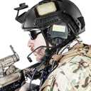 QWORK Tactical Helmet Maritime Helmet, Adjustable Paintball Airsoft Helmet with NVG Mount and Side Rails Fit a Variety of Accessories, ABS Lightweight Hard Shell, Black