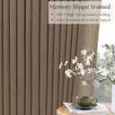 l05 Inch Linen 100% Light Blocking Curtains Drapes 105 Inches Long 2 Panels Set for Bedroom Neutral Pinch Pleated Black Out Thermal Light Brown Curtain for Summer Heat Energy Efficient Latte