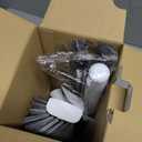 Scrub Brush with Long Handle, Floor Scrub Brush Squeegee Broom for Cleaning, 3 in 1 Shower Scrubber Floor Broom Squeegee for Concrete Tile Wall Deck Patio White