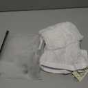 QJQ Women's Floral Lace Sheer Mesh Flare Pants Elastic High Waisted Bell Bottom Sexy See Through Trousers, Size S