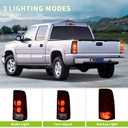 AUTOSAVER88 Tail Lights Compatible with 1999-2002 Chevy Silverado 1500/2500/3500, 99-06 GMC Sierra, 2007 GMC Sierra Classic models Clear Lens Red Housing Taillights Pair (ONLY Fit Fleetside Models)