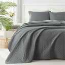 Homelike Moment California King Quilt Set, Lightweight Quilt, Cal King Size Quilts Grey