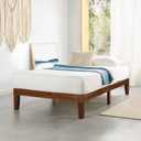 Mellow Naturalista Classic 12-Inch Solid Wood Platform Bed | Wooden Slats, No Box Spring Needed, Easy Assembly | Twin, Espresso