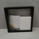 TJ.MOREE Shadow Box Frame 8 x 8 Shadowbox Display Case Picture Frame Memorabilia Wedding Bouquet Flowers Medals Military Photos Memory Box - Black