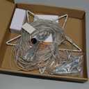 Christmas Decorations Star String Lights - 344 LED 11.8ft 9 Strands Waterfall Tree Lights with Topper Star, 8 Lighting Modes Christmas Lights Indoor Outdoor Decorative for Wedding Yard Party Home (Warm White)