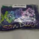 Womens San Diego, CA Watercolor Beach & Surf V-Neck T-Shirt S
