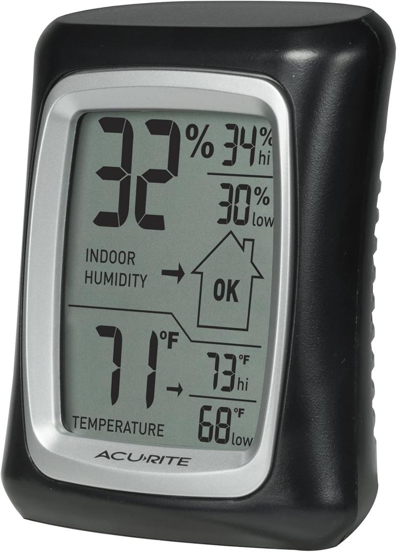 AcuRite Indoor Digital Thermometer & Hygrometer with Temperature and Humidity Gauge (00325) (Magnetic Only)