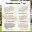 Waterproof Outdoor Sofa Cover, Heavy Duty Outdoor Couch Cover, Large Lawn Patio Furniture Covers with Adjustable Cord Lock, 600D Heavy Duty Oxford Cloth (Gray, 79"W x 38"D x 35"H-1Pack)