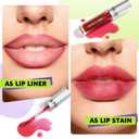 Glam Code Wipe-Off Lip Tint, Long-wearing Matte Lip Stain Non-stick to Cup Infused with Shea Butter & Vitamin E Care For Your Lips Highly Pigmented Vibrant Kiss-Proof Lip Stain - 03# Cherry Pink