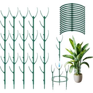 2 Pack Stackable Monstera Plant Support & Plant Cage Support Rings, Plant Holder Sticks for Indoor Plants, Moss Poles for Climbing Plants, Plant Support Stakes, Indoor Plant Trellis for Potted Plants