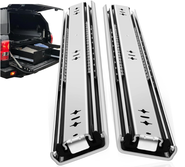 with Lock Heavy Duty Drawer Slides 12 14 16 18 20 22 24 26 28 30 32 34 36 40 44 48 52 56 60 Inch 500 Lbs Side Mount Full Extension Ball (Load:250 lb (No Lock) -W:53mm, 32 Inch)