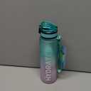 Sahara Sailor Water Bottle, 32/25/17oz Durable and Leakproof Water Bottles Motivational with Time Marker, Tritan, BPA Free, Wide Mouth with Easy Clean Brush for Gym, Travel, School, Office (1 Bottle) (25.4 Ounces, Bubble Gum)