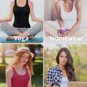 beautyin Women Tank Top with Shelf Bra Racerback Workout Yoga Tops Undershirt, 2 Pack, Small 
