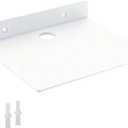 Small Shelf for Wall, 5 Inch, Metal Floating Shelves for Echo, Cameras, Small Speaker Wall Mount Shelves (White 1pcs)