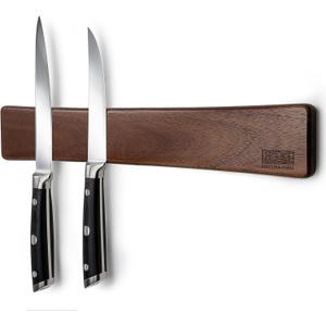 HOSHANHO Magnetic Knife Strips, Magnetic Knife Holder for Wall 16 Inch, Acacia Wood Knife Magnetic Strip Use as Knife Bar, Knife Holder for Kitchen Utensil Organizer (40cm)