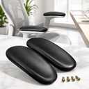 Office Chair Replacement Armrest Arm Pads Caps Fit Univeral Desk Chair Arms 4" Mounting Hole with Mounting Hole Patterns Screws (1 Pair) Black