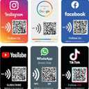 Reusable Followers and Likes Tap Sticker for Facebook - 2-Stickers Pack - QR&Tap Sticker - Follow us on Facebook Tap Sticker - iPhone&Android - Boost My Followers Sticker - Set Up at Home| MESSAGENES (2x Facebook Rectangular 3.38" x 2.16")