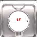 SGP-400 4 Pack Replacement Ultimate Chrome Drip Pan Square 7.75" x 7.75" Gas Range Drip Pan Replaces 786333 PS11744751 WP786333 AP6011553 Professional Grade Heavy-Duty Heat Reflection