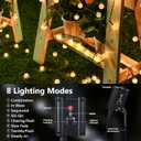 Joomer Solar Powered String Lights,39FT 60 LED Outdoor Solar String Lights Crystal Ball Lights 8 Modes Globe Lights for Garden, Gazebo, Porch, Lawn, Patio, Tree Decor (Warm White)