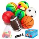 Innotoys Soft Balls for Toddlers Kids 1-3 3-5, Easy to Grip 5" Small Balls 7 Pack, Mini Football Soccer Basketball Playgroundball - First Birthday Gift Baby Toys for Boys Girls