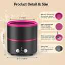 Electric Makeup Brush Cleaner Machine, 2 Speeds and Dehydration Powerful Friction Removes Residue on Makeup Brushes Set/Sponge/Powder Puffs, Efficient Cleaning, Spinning Washer Black Pink