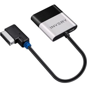 INVERY Airdual Bluetooth 5.0 aptX-HD Adapter Compatible for Audi MMI 3G AMI Music Interface,Audi Symphony,Audi Concert,VW MDI,Mercedes Media Interface
