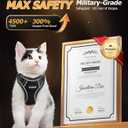 Halypet Cat Harness and Leash Set - MAX Safety 4th-Gen Upgrade, Escape Proof, Adjustable, Comfortable Soft Vest, Easy to Wear Kitten Harness with Reflective Strip for Cats Walking - Small Black