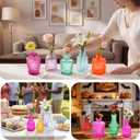 Glass Bud Vases in Bulk Small Mini Colorful Colored Vase for Flowers 40pc