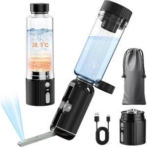 Heated Portable Bidet for Travel, JUTIMER 7500mAh Rechargeable Travel Bidet Sprayer with 200ml Bottle, Waterproof Handheld Bidet for Personal Hygiene Cleaning