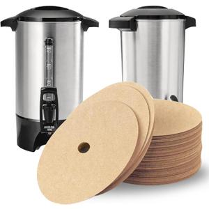 Percolator Coffee Filters - 50 Pcs Disposable Disc Coffee Paper Filter for Hamilton Beach 45 Cup Coffee Urn, Round Natural Paper Filters for Catering Home Party Office