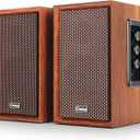 cinnkeyi 40W Computer Speakers, Bluetooth Bookshelf Speakers,2.0 AC Powered Wooden PC Speakers with Strong Bass,7.28" X 2 AC Powered USB Input Speakers with DSP,Wooden Speaker for Laptop